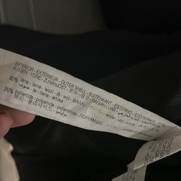 ZARA Navy Hidden Buttons Wool Blend Pea Coat Size M - Picture 8 of 8